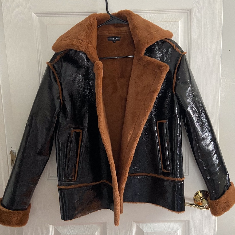 Leather Fur Coat